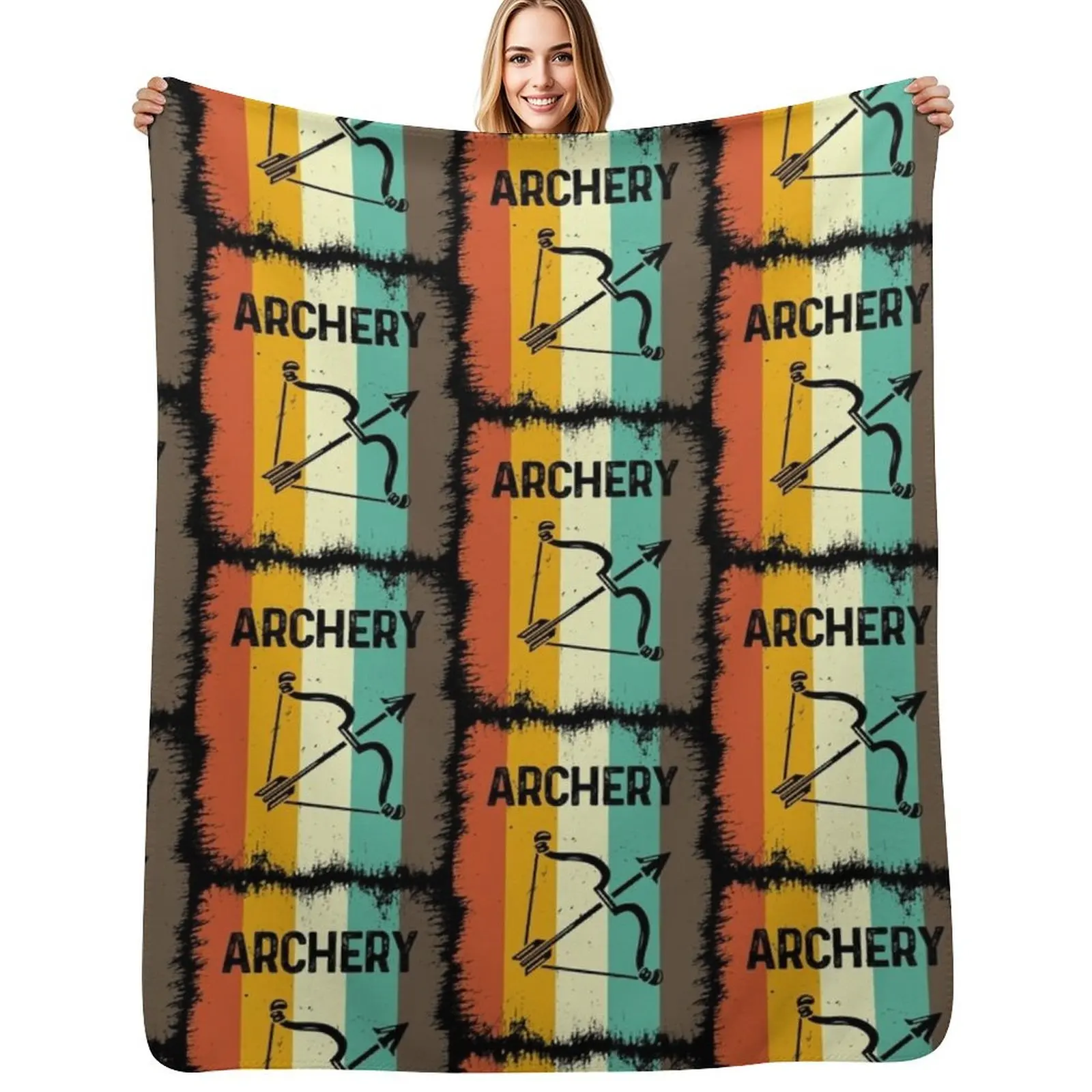 

Vintage Retro Archery Throw Blanket cosplay anime anime Weighted Kid'S Blankets