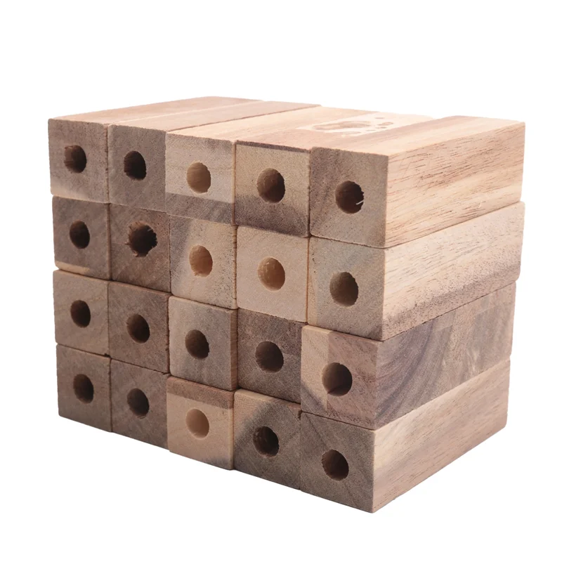 ABJN-20 Uds. De bolígrafos de madera preperforados de 7Mm en blanco para torneado de madera, Kit de torneado para bolígrafos, suministros para manualidades DIY