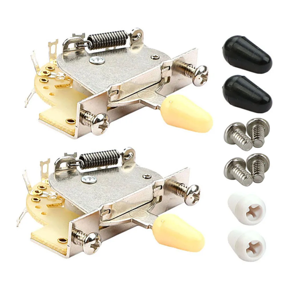 

1 Set 3 Way Pickup Selector Toggle Metal Plastic Replacement Part 3 Gear Switch Caps Guitar Accessories Electric Guitar Parts