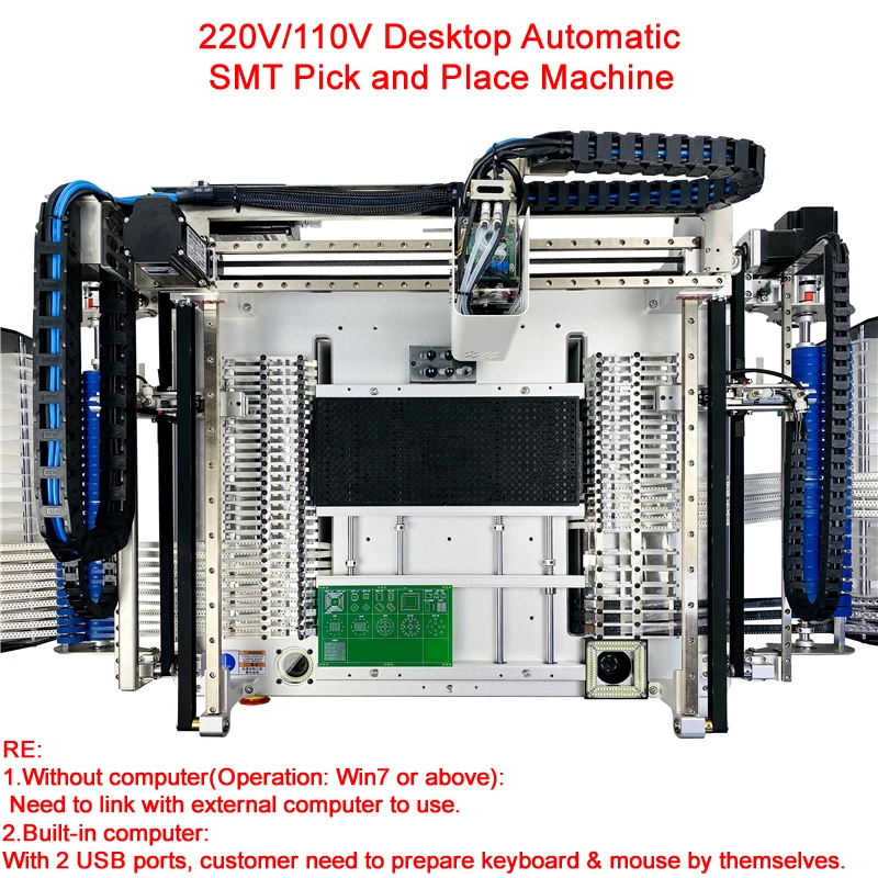 LY Q2S Высокоскоростной 54 бит с HDMI Full Vision Настольный автоматический SMT Pick and Place Machine Chip Mounter Dual 6 Heads 220V 110V