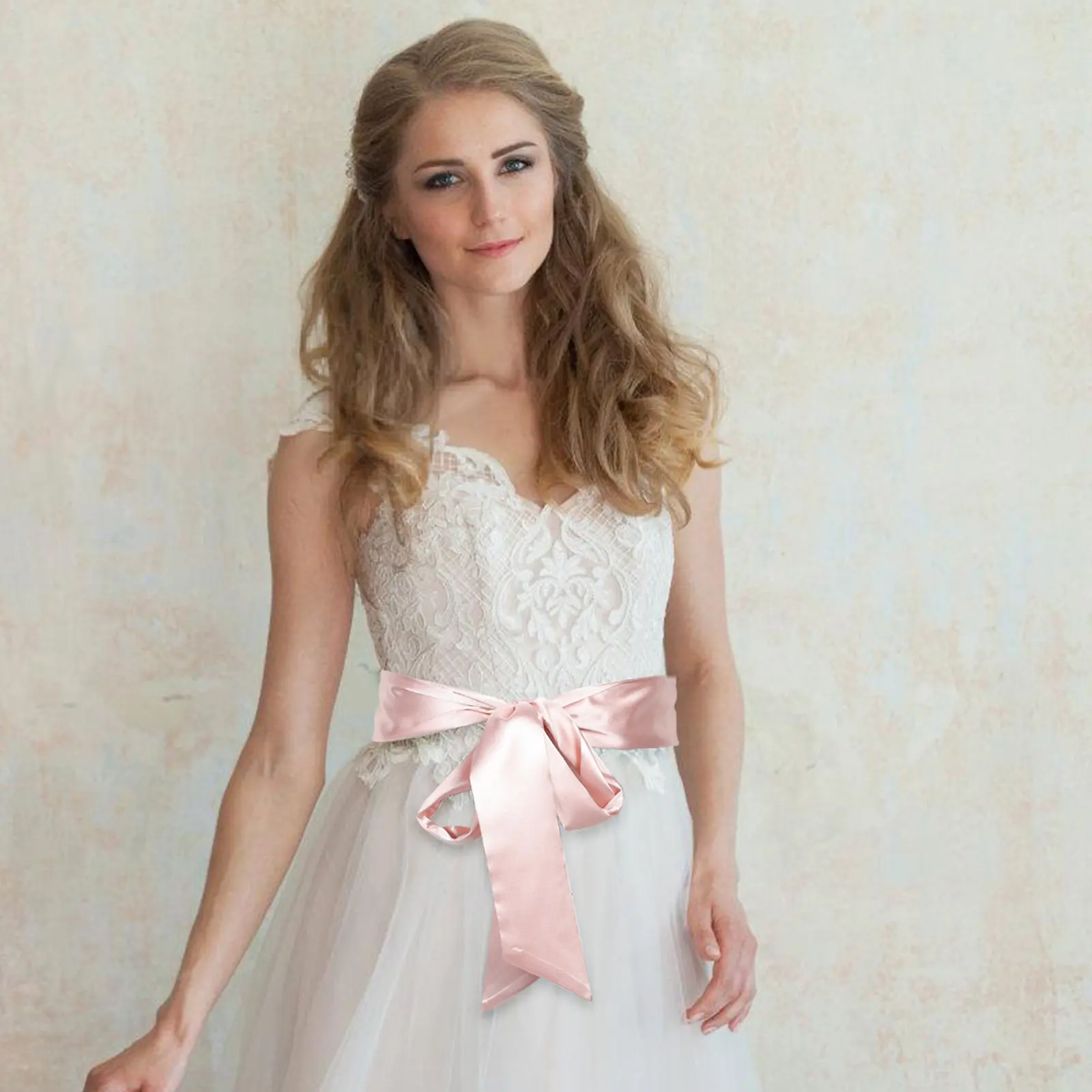 

2Pcs Korean Style Chiffon Ribbon Belt Wide Waist Sash for Dresses Wedding Bridal Summer Scarf Neck Choker Accessories Women