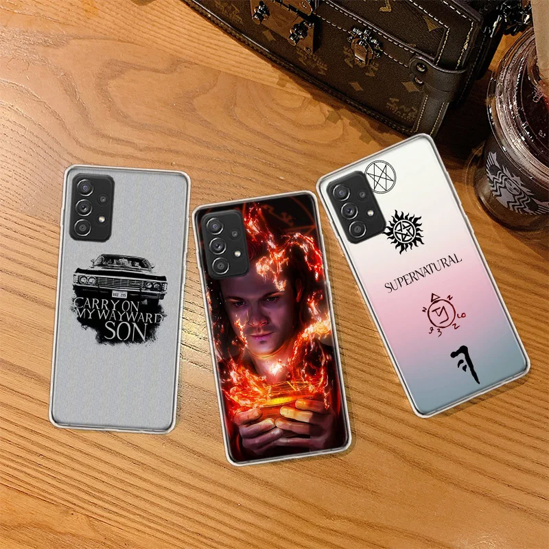 Angel Castiel Supernatural Phone Case For Galaxy Note 20 Ultra 10 Lite 9 8 Samsung A15 A25 A35 A55 A05S M12 M21 M30S M31 M32 M51