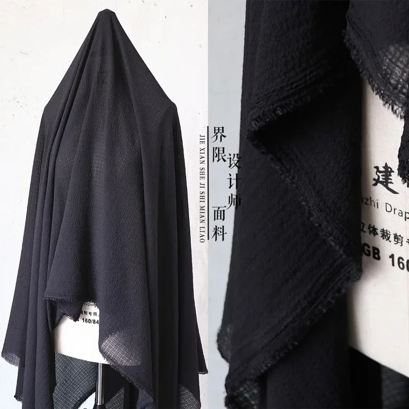 Waffle Pleated Fabric for Graduation Design Dress Robe Fashion Designer Handmade Diy Sewing Material Cloth Wholesale