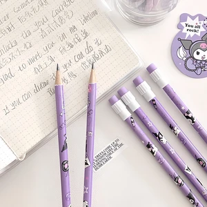قلم رصاص Sanrio Kuromi HB ، 12 قلم رصاص و 1 لفة قلم رصاص ، صندوق قرطاسية ، كتابة الطلاب ، الرسم ، أقلام الرسم أعلى 12 مبيعات مرهم القضيب اليابانية - رقم 5