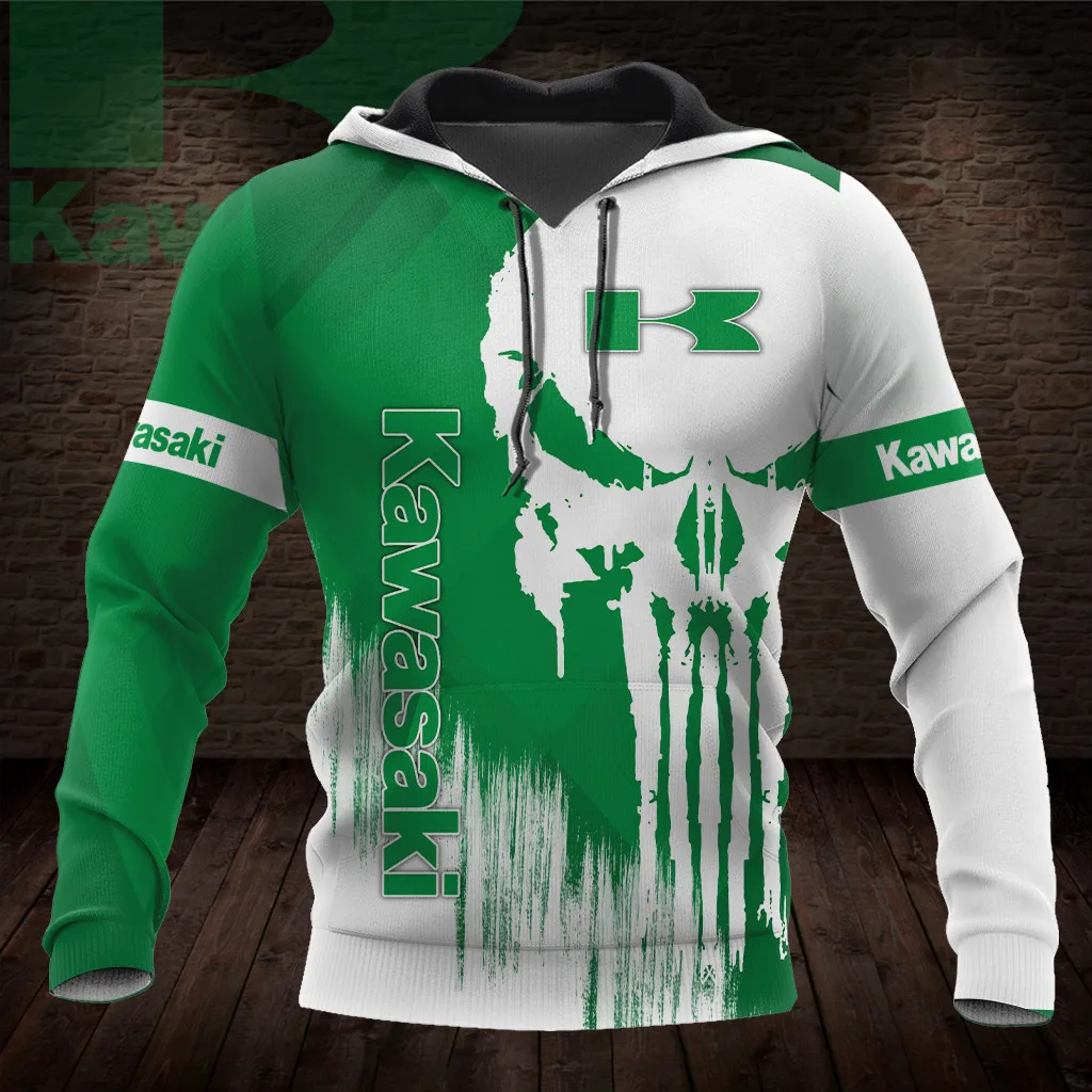 Kawasaki Extreme Sports Mens Clothing Child Oversized Hoodie Racing Suit Sweatshirt High-quality Unisex Motorcycle Uniform Men's