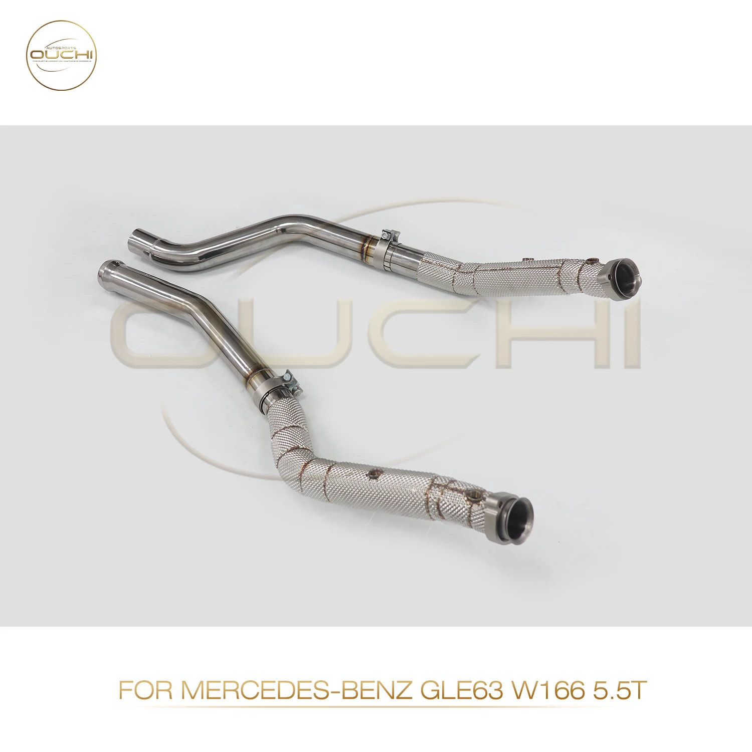 

OUCHI Exhaust System High Flow Performance Downpipe for Audi A6 A7 C7 S4 S5 B8 3.0T Version With Heat Shield Racing Pipe