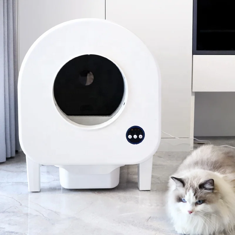 NEW Smart Self-Cleaning  Box with APP Control, 68L Large Capacity Odorless Automatic Cat Toilet for Multiple Cats
