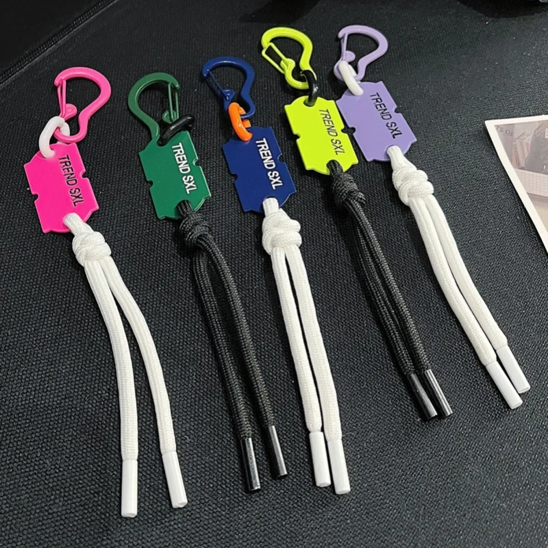 New Color Paracord Keychain Paracord Bag Charm Braided Nylon Rope Keychain Cord for Bag Purse Backpack Handbag