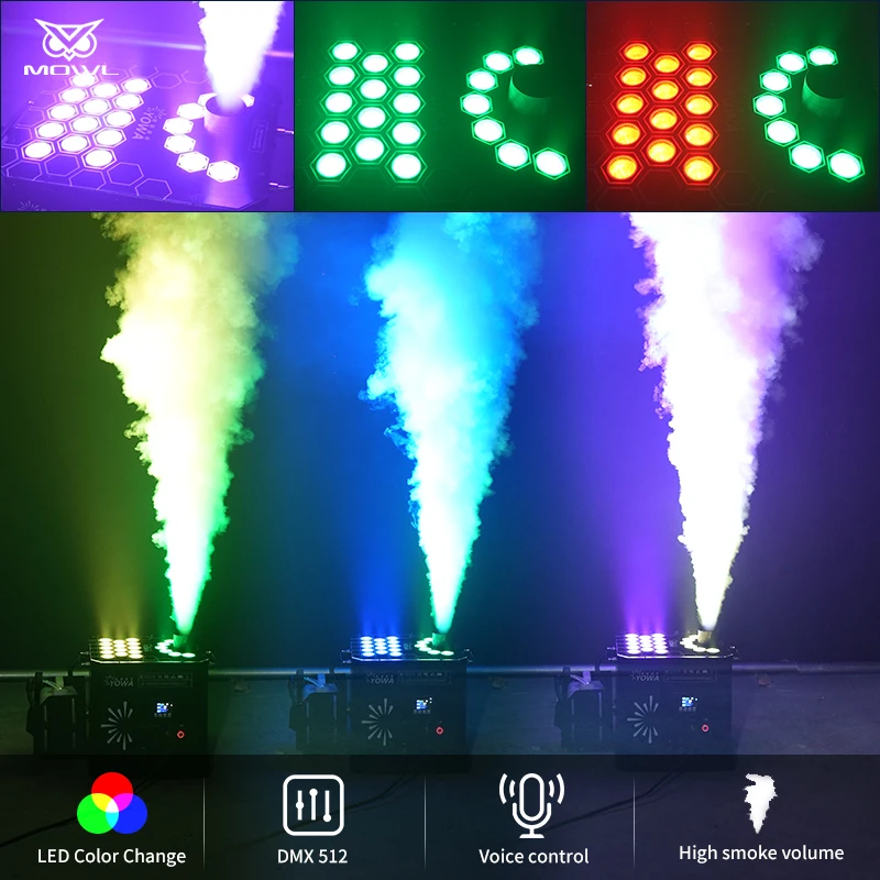 New 3500W Rainproof DMX  RGB Smoke Fog Jet Air Gas Column Machine for Large Stage Concert Show Events