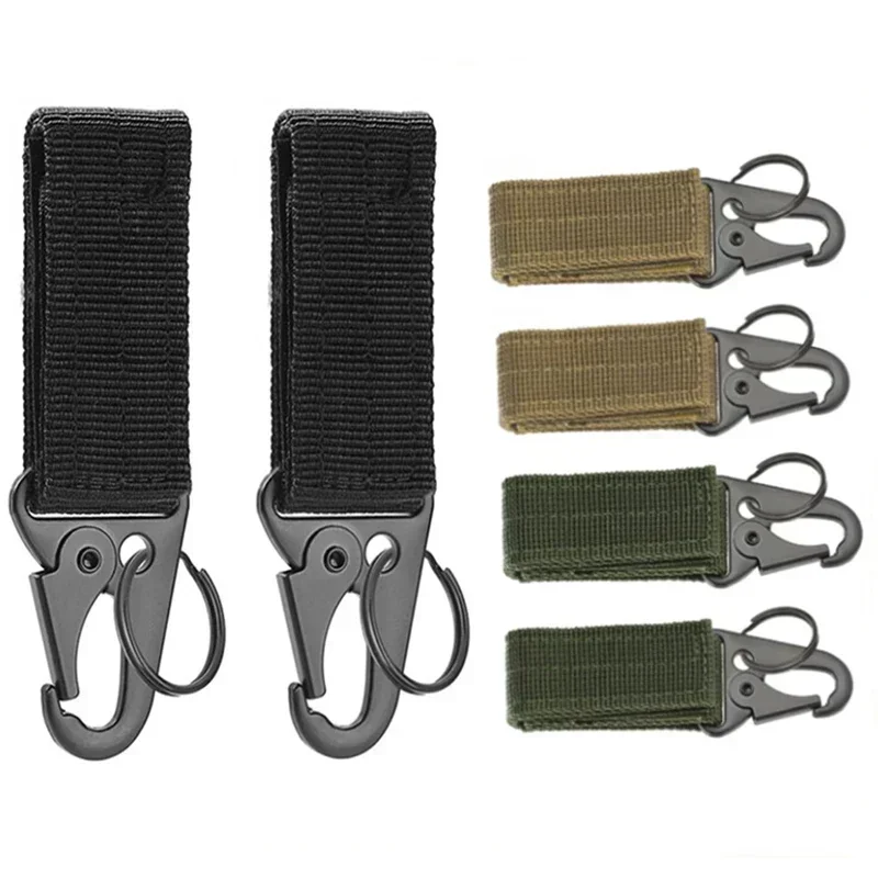 

Outdoor Multifunction Tactical Hanging Buckles Nylon Webbing Belt Triangle Buckle Climbing Tool Accessory Carabiner Keychain 1pc