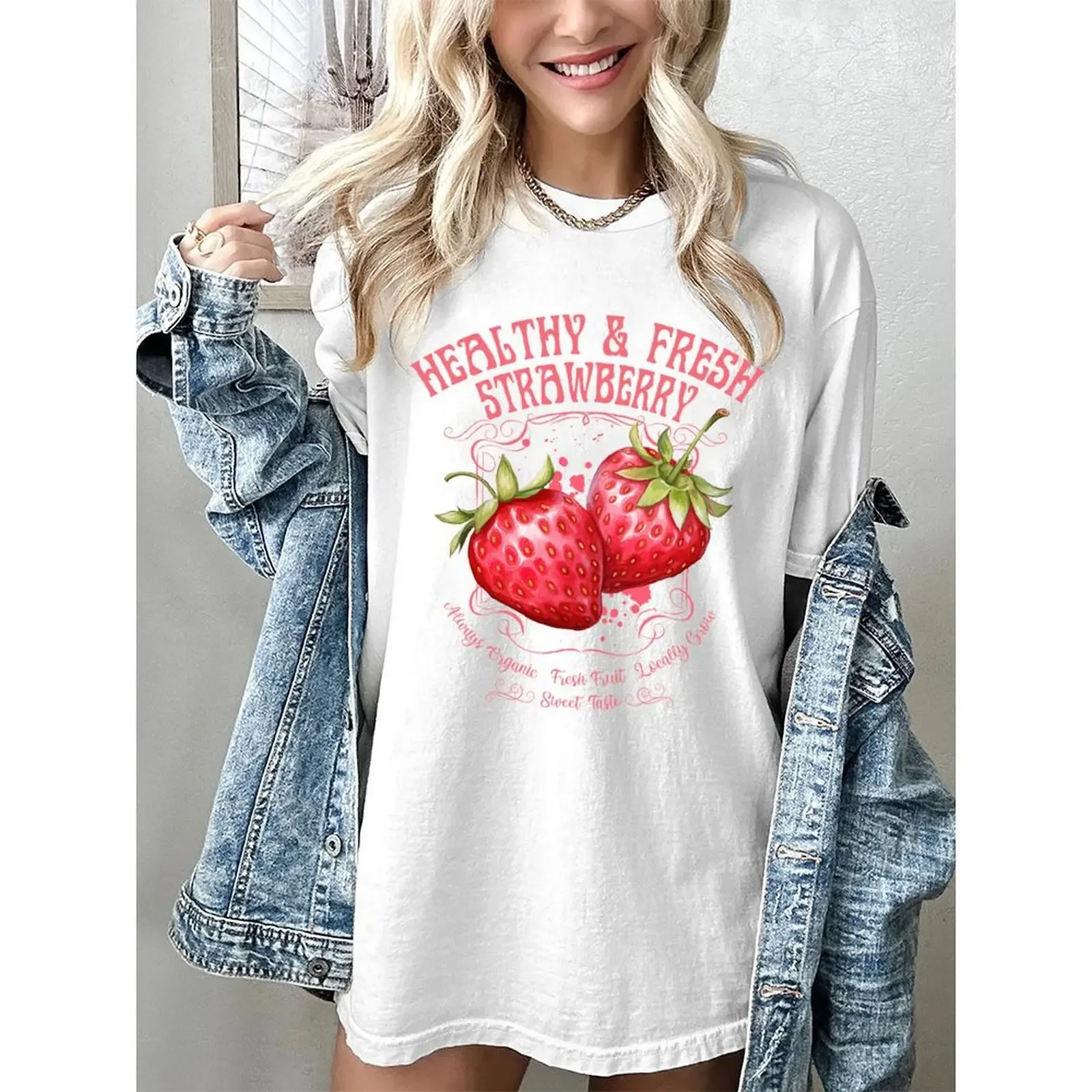 

Women Summer Short Sleeve T-Shirts Oversized Fashion Casual Tops Printed Pattern Summer Woman Clothes O-neck Tee T Shirt