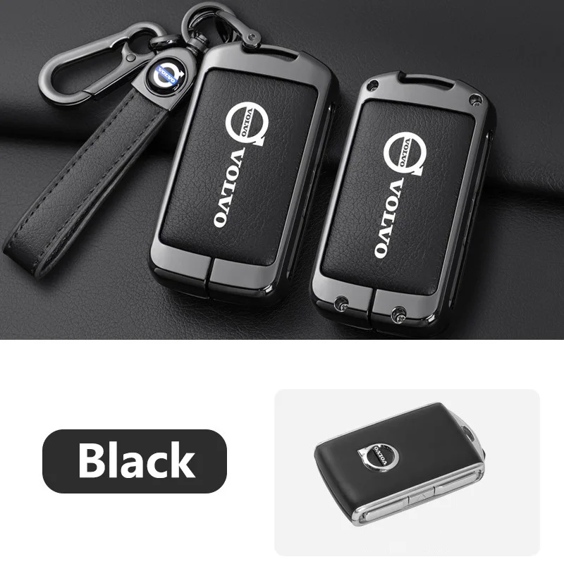 Zinc Alloy Leather Car Key Case Cover Shell For Volvo XC60 XC40 XC90 S90 V60 S60 V90 C40 Polestar 1 Polestar 2 Styling Accessory