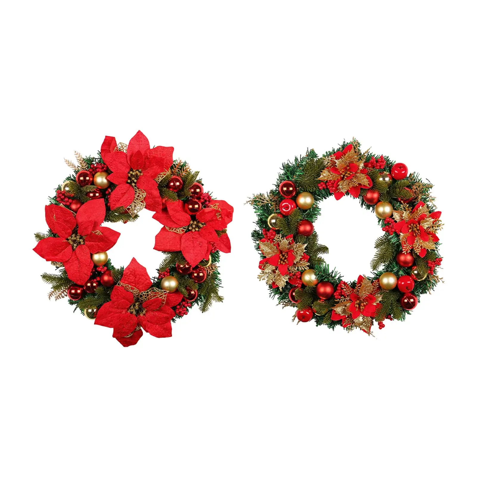 Christmas Wreath Holiday Decoration Wreath Adornment with Berries Clusters and