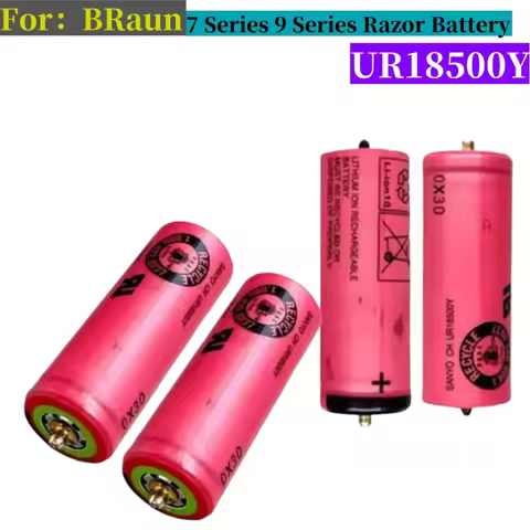 New Original 18500 Lithium Battery Rechargeable 3.7V Suitable for Braun Shaver 720s-4 790cc-4 S5/S7/S9 Series UR18500Y