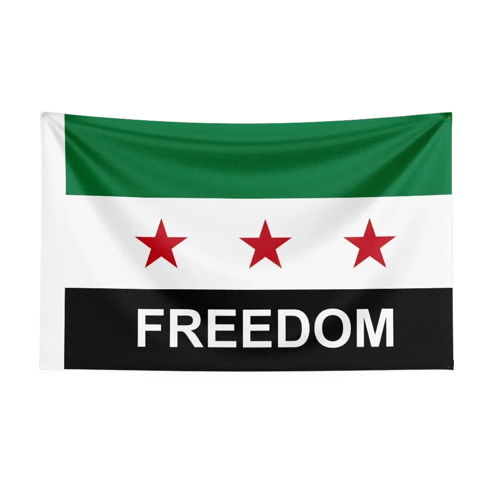 Free revolution Syria flag 90*150cm The Syrian Arab Republic Syrian three star flag Banner Hanging Home Decoration flags