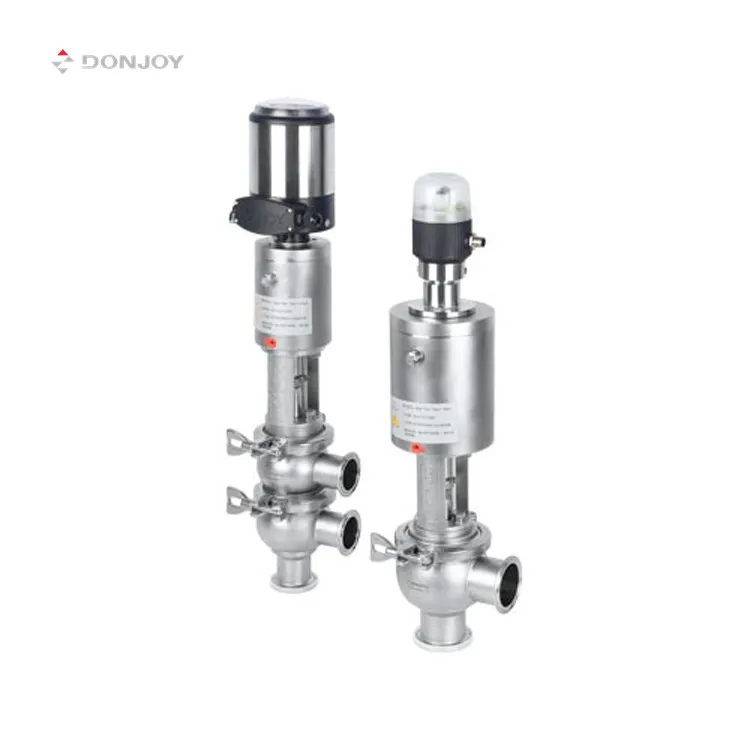 DONJOY 304 316L sanitary flow diverter valve pneumatic regulating divert seat valve globe control valve