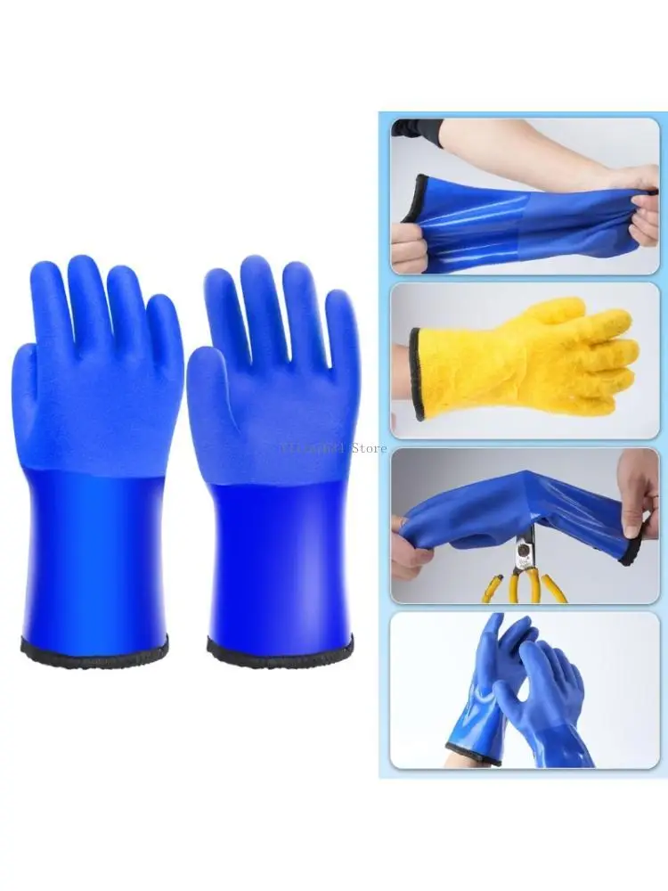2x guantes para climas extremadamente fríos, Material impermeable con aislamiento térmico, adecuados para ambientes bajo