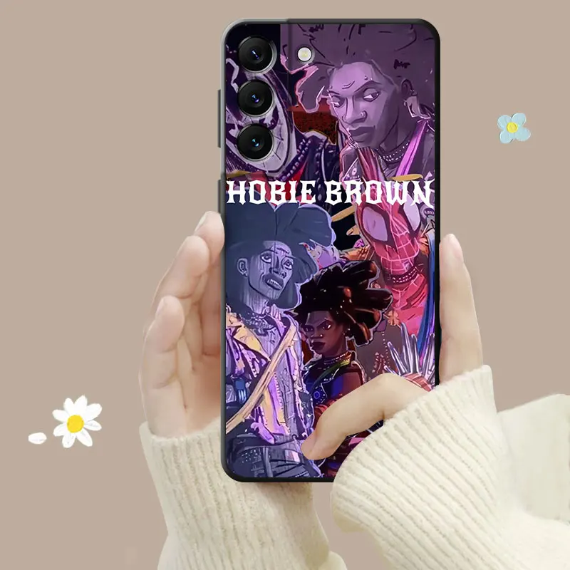 Phone Case For Samsung Galaxy S24 S23 S22 S21 S20 FE Ultra S10 Plus Note 20Ultra 10Plus Marvel Spider Punk Hobie Brown Cover