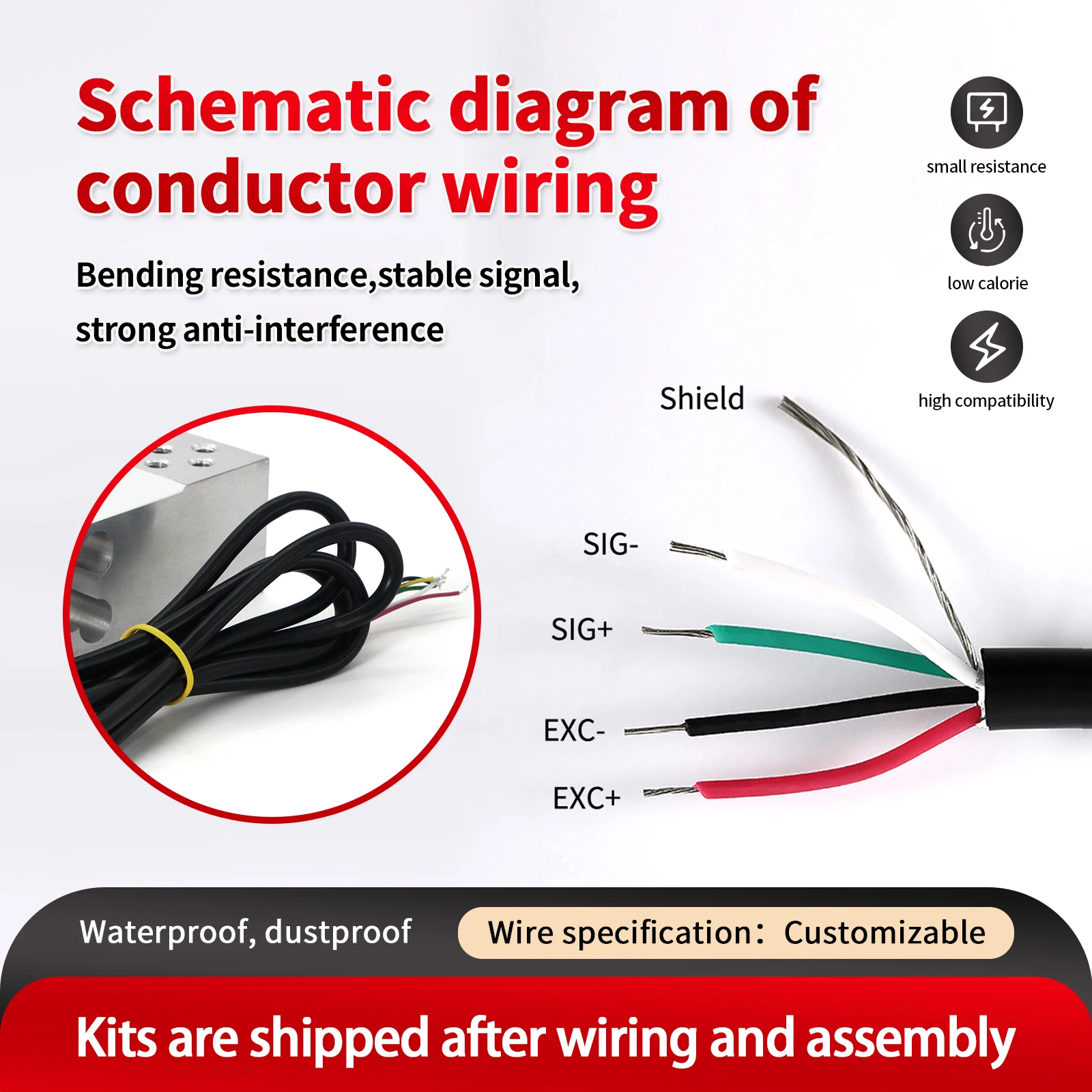 Точный тензодатчик из алюминиевого сплава для тестирования растяжек и сжатия силы, 100 кг 200 кг 300 кг