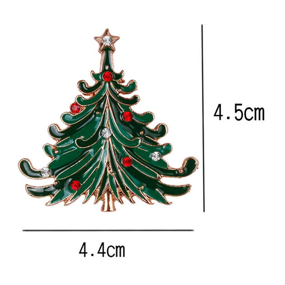 2 قطعة بروش شجرة عيد الميلاد خمر حجر الراين سبيكة عيد الميلاد حفل زفاف الديكور دبوس سبيكة بروش عيد الميلاد دبوس الصدر #5