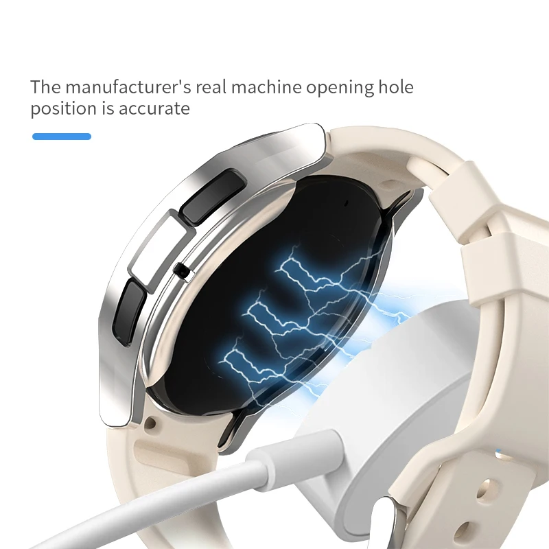 Полый чехол для ПК для Samsung Galaxy Watch 6, 40 мм, 44 мм, рамка, защитный бампер, без защитной пленки для экрана Galaxy Watch 6, аксессуары для крышек