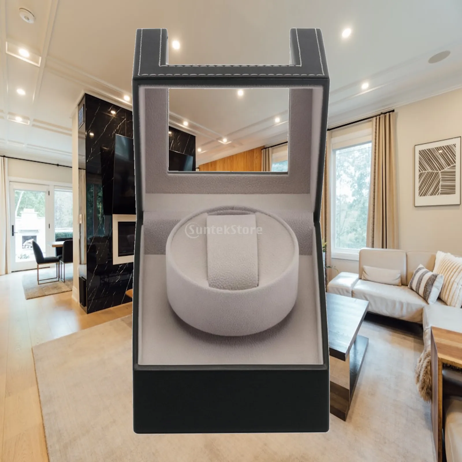 Automatic Watch Winder Elegant Watch Winder with Clear Window Box Stylish Quiet for Travelers, Travel, Nightstand