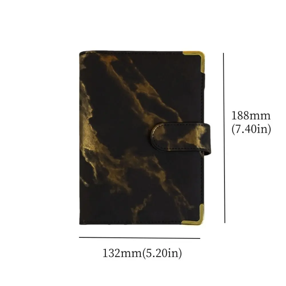 Raccoglitore per risparmiare denaro marmorizzato Porta carte in PU Sfide di risparmio Libro Durevole e riutilizzabile Notebook per risparmiare denaro Risparmia denaro