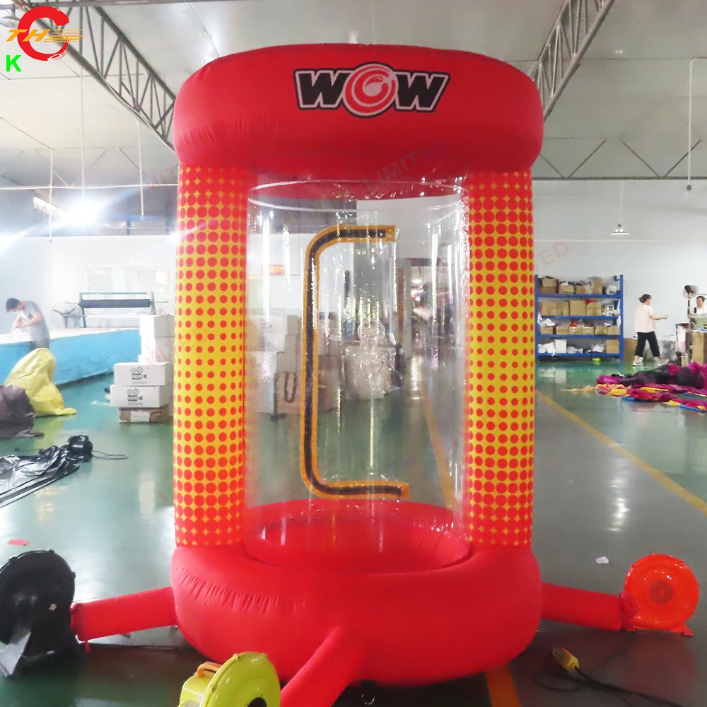 2.3x1.6m Inflatable Cash Booth Inflatable Money Grab Box Grad Bubble House for Business Advertising Promotion