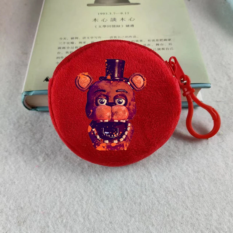 Five Nights At Freddy's 2 Plush Coin Purse Scary Horror Teddy Bear Cartoon Small Wallet Kawaii Backpack Pendant Storage Bag Gift