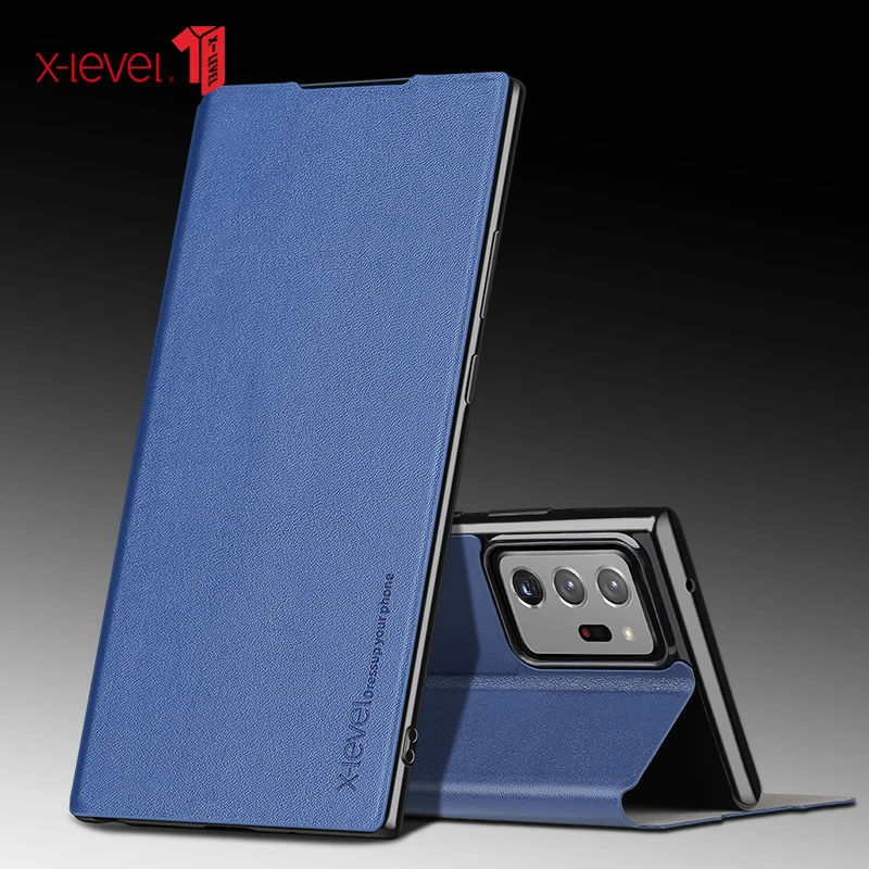 X-Level Leather Flip Cases For Samsung Galaxy Note 20 Ultra S23 S22 S21 S20 Plus Ultra Thin Business Book Back Cover