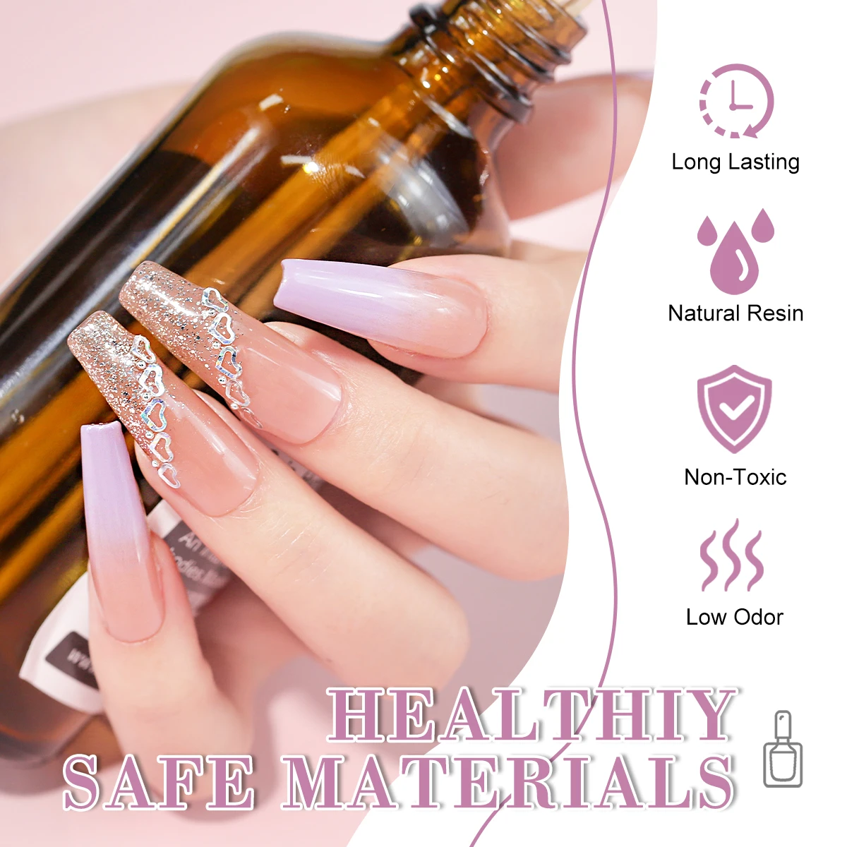 18 PCS Gel Nail Polish Set for Beginners 8ML Glitter Art Gel with Base Coat Top Coat and Matte Top Coat for Manicure Salon Tools