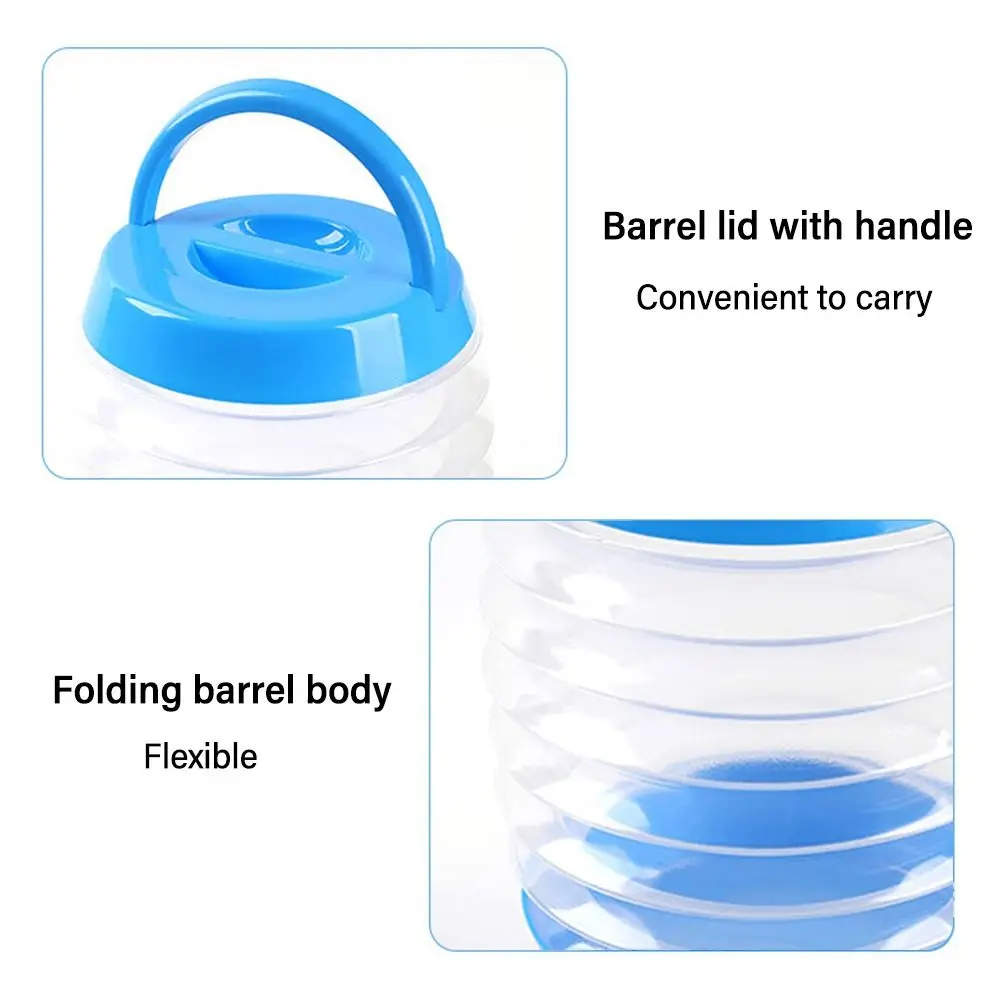 Foldable Camping Outdoor Hiking Lemonade Dispenser Water Container with Handle Design Folding Water Container