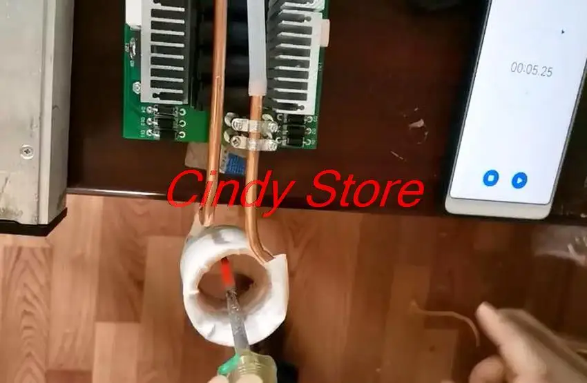 3000W 50A Tapless 6-tube ZVS High Frequency Induction Heating Machine Quenching Module DIY Kit