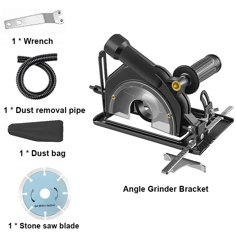 Herramienta para el hogar de 0 ~ 40mm de profundidad, accesorios para máquina de corte, Base de soporte de amoladora angular ajustable con regla