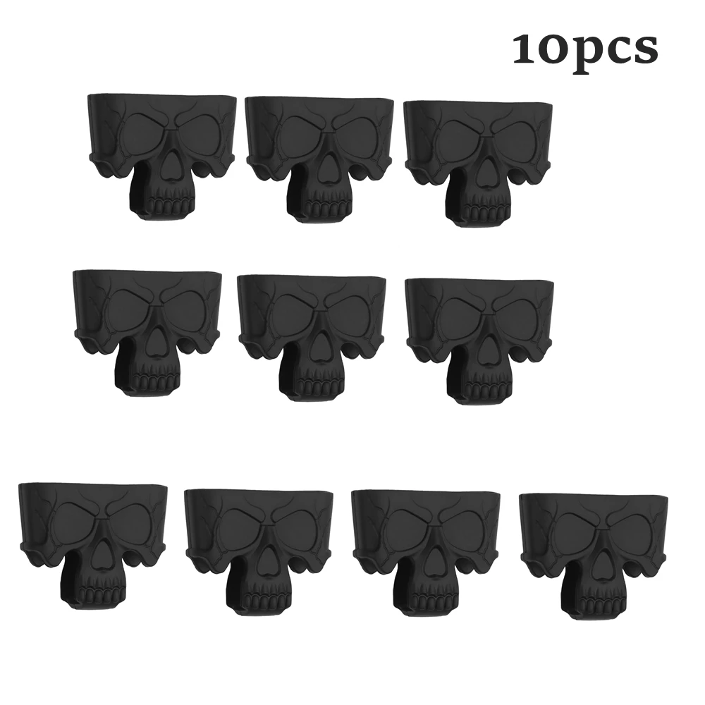 10Pcs AR Mag Anti-Slip Cover The Skull Creative Dark Style Compatible with Magazines Flexible to Install