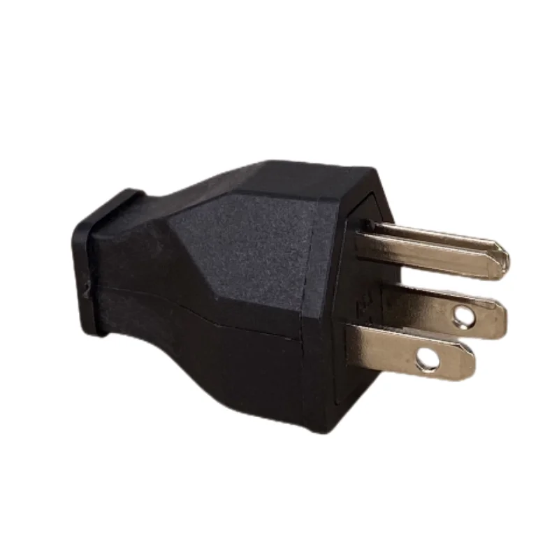 أسود 125 فولت 15a Nema L5-15P L5-15R الولايات المتحدة أنثى ذكر موصل USA Triprong مخرج طاقة الأسلاك الكهربائية وعاء التيار المتناوب المقبس التوصيل