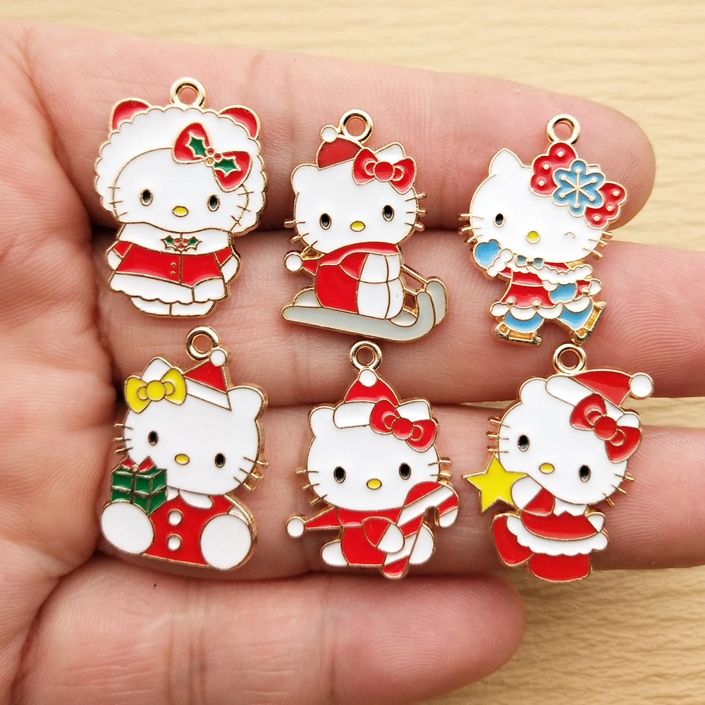 10pcs Cartoon Anime Charm for Jewelry Making Enamel Necklace Bracelet Phone Pendant Diy Accessories Alloy Metal Gold Plated