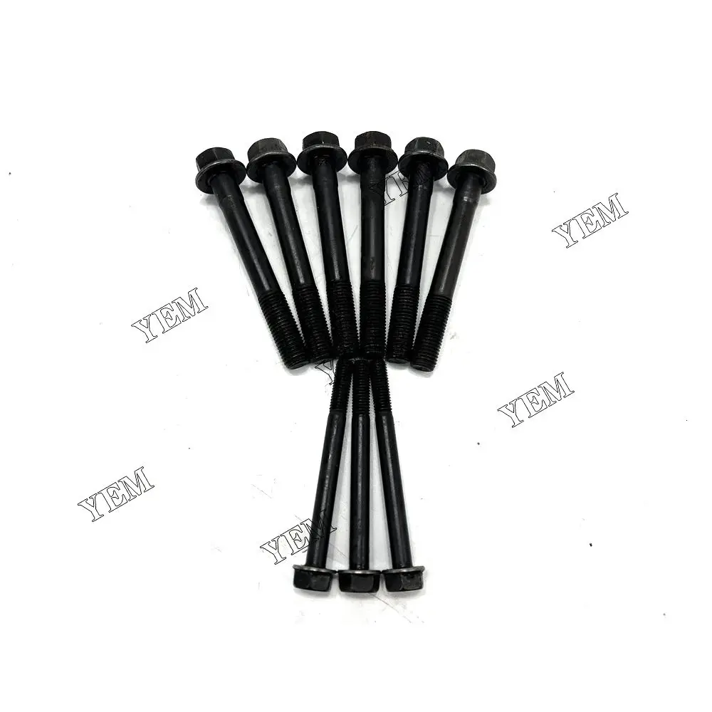 9 PCS 3D84-1 Head Bolt Set 129350-01200 129350-01230 For Yanmar engine parts