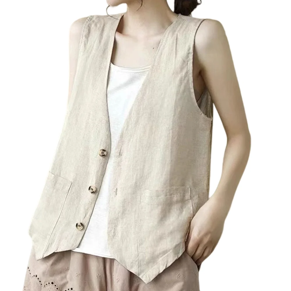 Women\'s Fashion Vest Jacket Lightweight Thin Design for Layering Suitable for Spring Summer Autumn and Winter Seasons