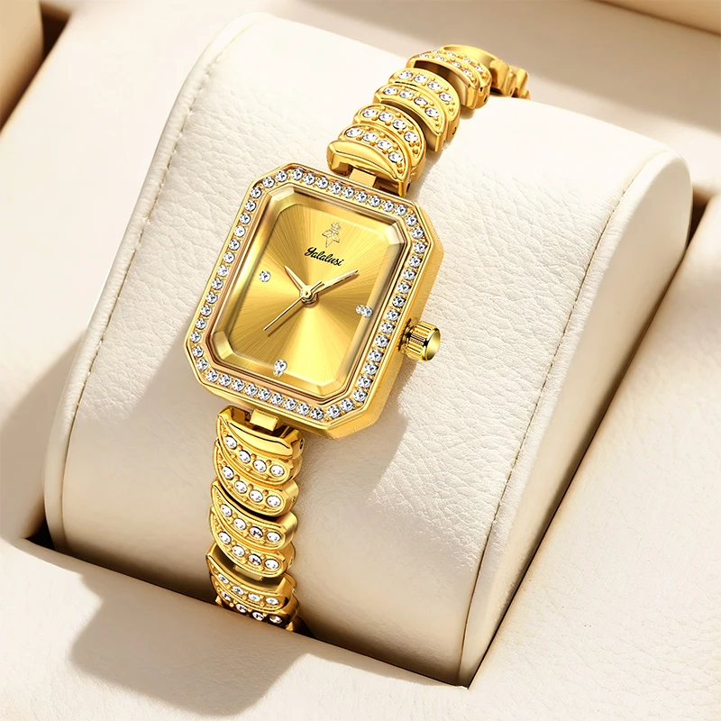 

Новые модные маленькие роскошные женские кварцевые наручные часы с кристаллами и бриллиантами, классический серебряный женский стиль, простые женские часы