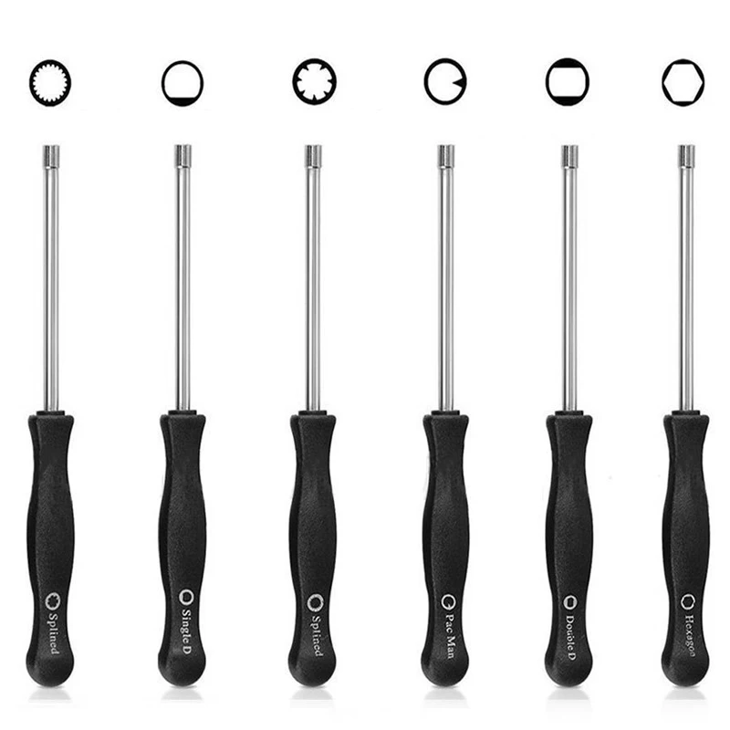 precisao chave de fenda carburador ferramenta de ajuste driver pacman splined 21 duplo d hexagono para a maioria de ciclo carburador pecas 01