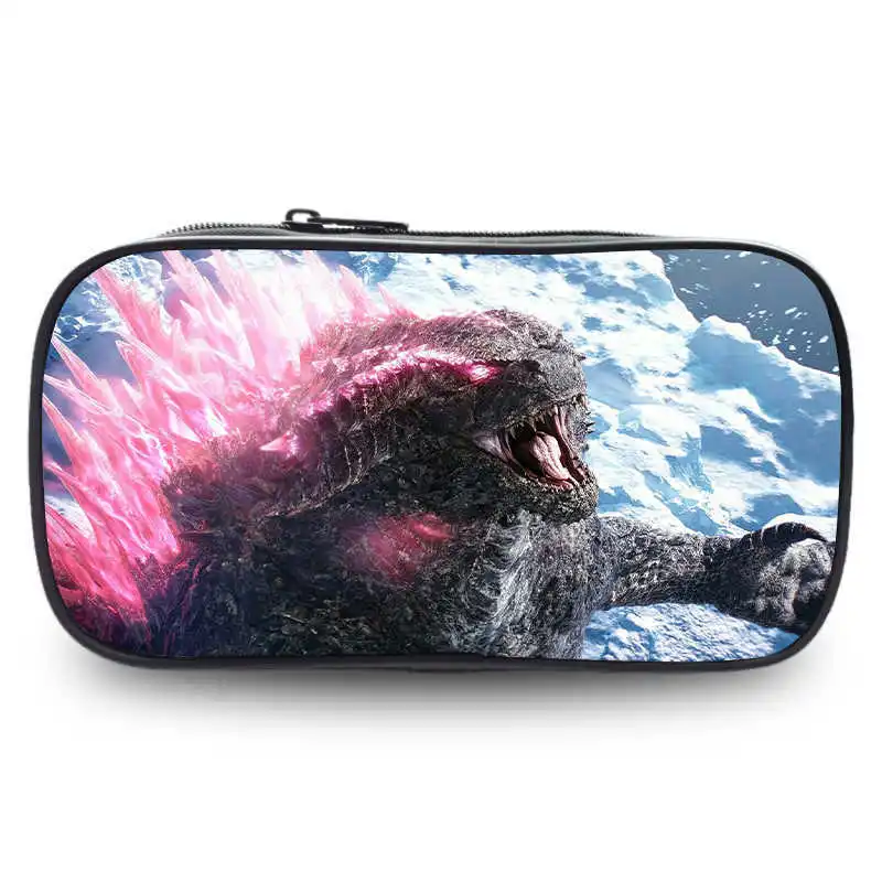 Godzillas VS KingKongs 2 astuccio per bambini Anime Monster Orangutan figure Pen Bag School Office Storage sacchetto di cancelleria regalo