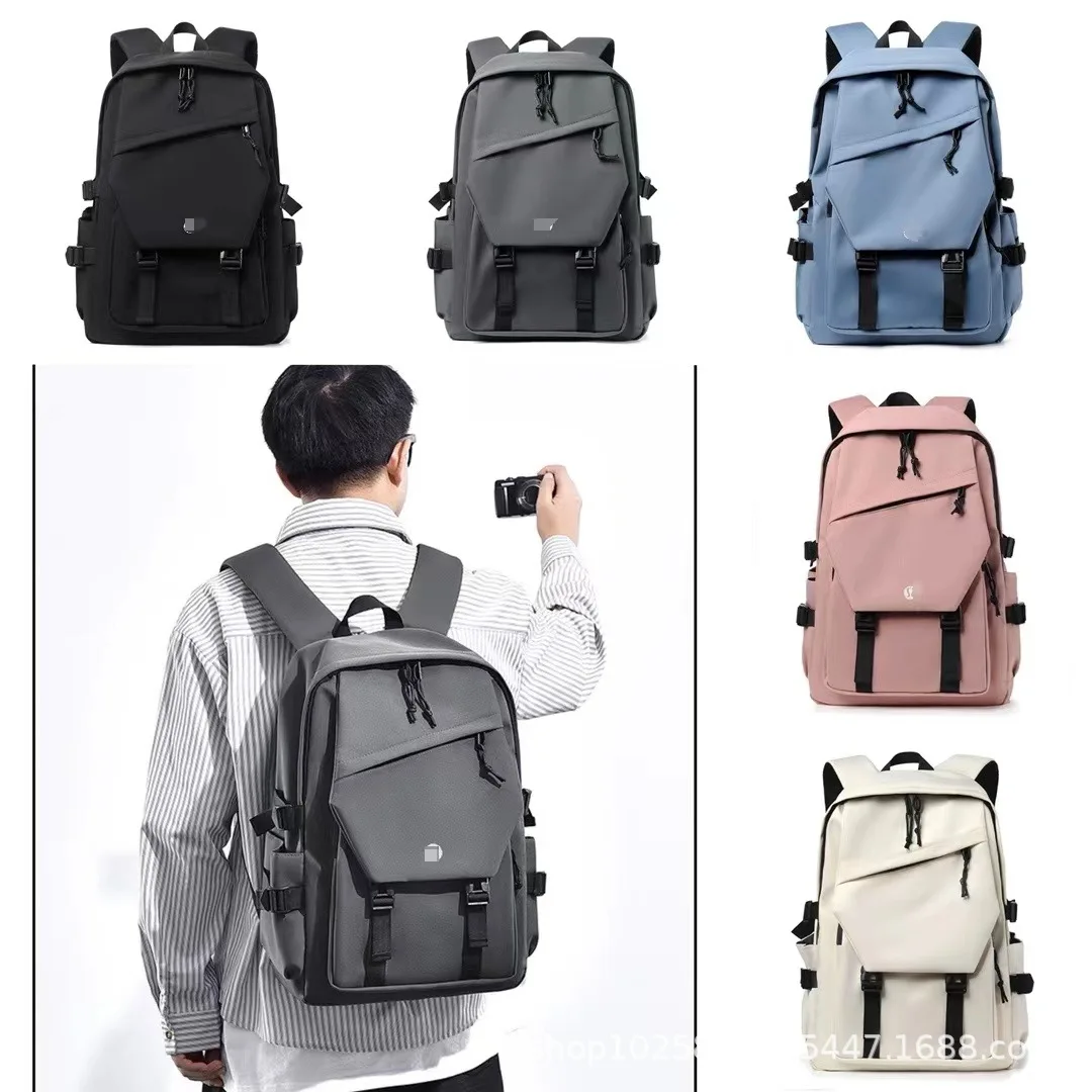 

luxury brand Lulu School bag High Capacity Waterproof College Backpack Men Women Boy and Girl Travel Book Bag