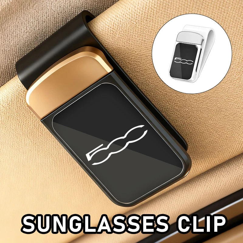 For Fiat Fashion Car Glasses Holder Clip-Durable Sun Visor Auto Interior Accessories FR Abarth Ducato Doblo Freemont 500 Albea