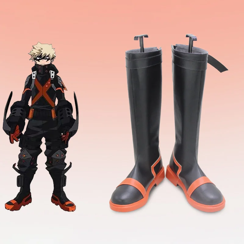 

Anime Katsuki Bakugo Cosplay Shoes Long Boots Bakugō Katsuki Prop Kacchan For Hallowmas Party Adult Women Men