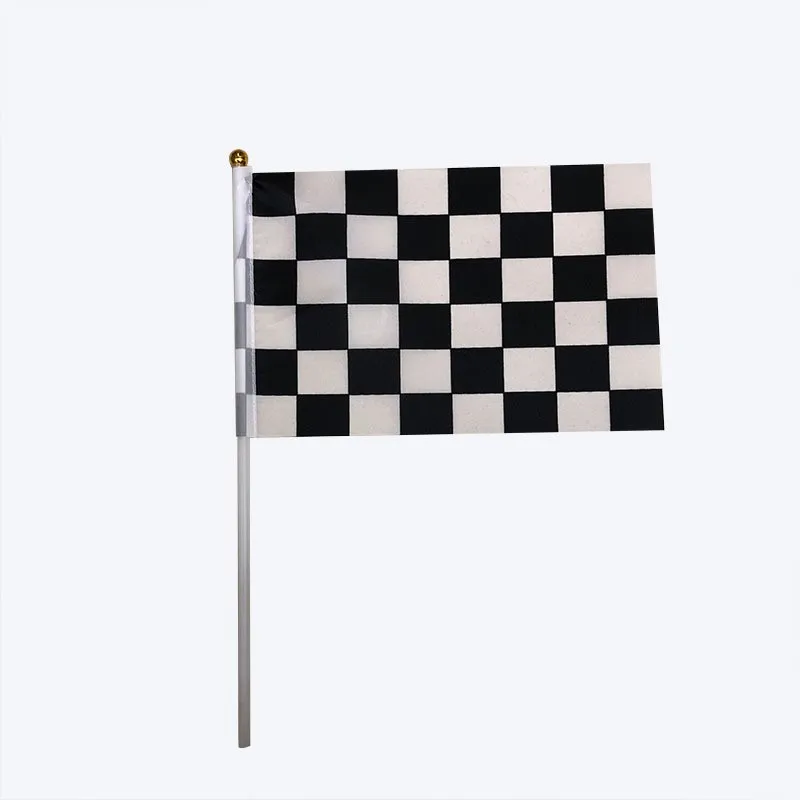

Black and white checkered racing flag, finish line flag, hand wave flag, decorative flag for auto racing events, sports cheering