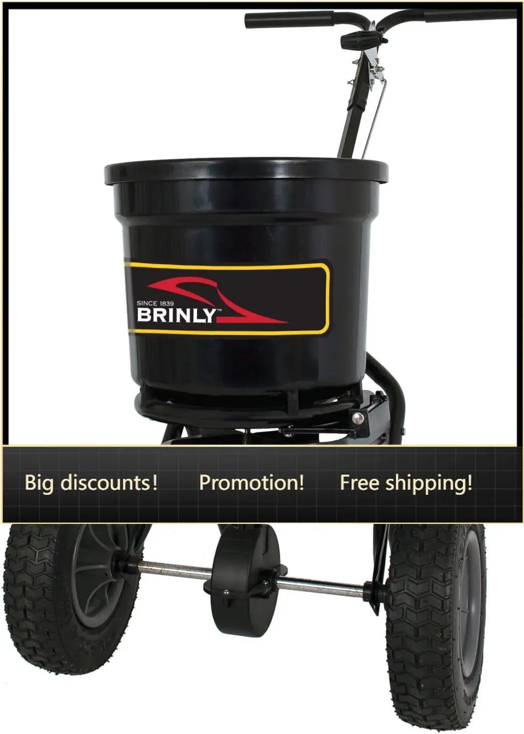 

Разбрасыватель Brinly P20-500BHDF-A с боковым отражателем и решеткой бункера, 50 фунтов. Вместительность - Flat Black
