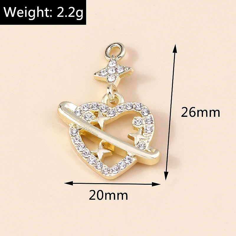Leslie 4 stücke exquisite Kristall perle runde Hase Schmetterling Bowknot Charms für Ohrringe Halskette Armband DIY Schmuck Zubehör – Detail 21