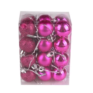 Christmas Tree Bauble Pendurado Ornamento para Decoração de Casa, Xmas Ball, Pendant Balls, Party Decor, 30mm, 24Pcs 6 principais vendas enfeite de natal globo - №6