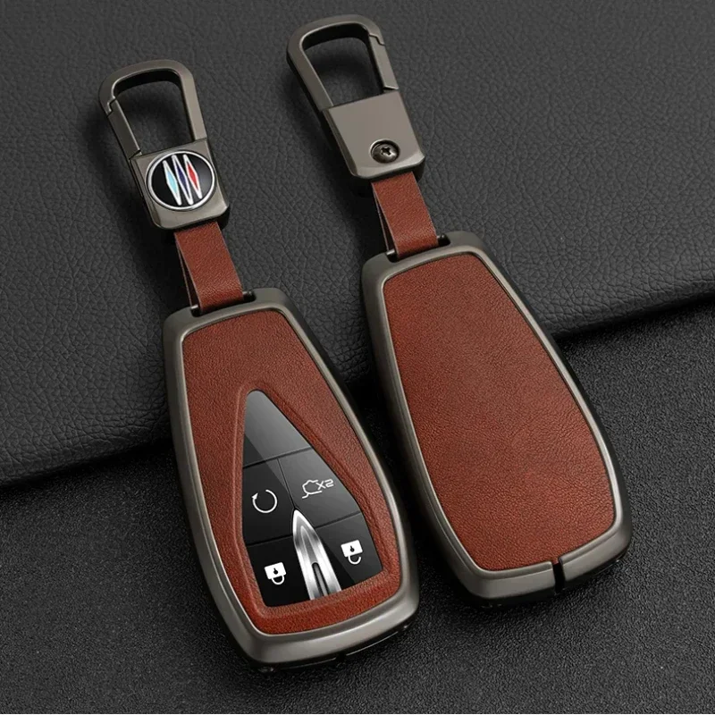 Zinc Alloy +TPU Car Key Case Cover Shell for Changan UNIT UNIK CS35PLUS CS55 PLUS CS75 PLUS Oshan X7 X5 Car Key Cover Keychain